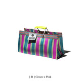 PUEBCO RECYCLED PLASTIC STRIPE BAG / Wide